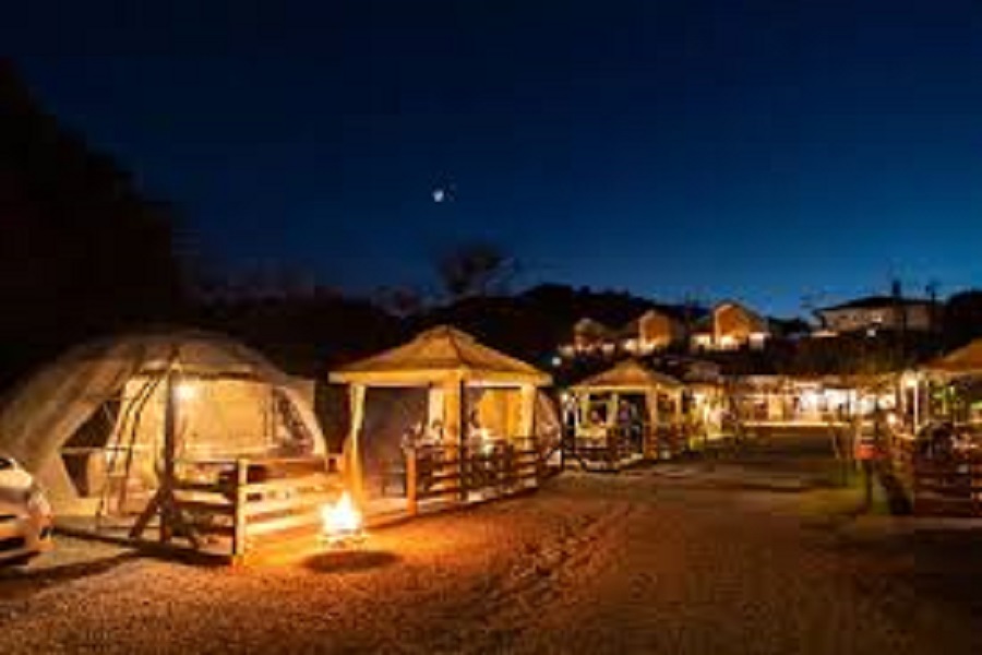 Adventure camping with bonfire and DJ party in Rishikesh